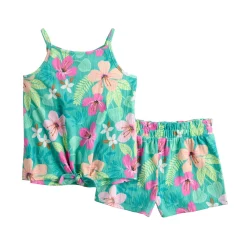 Toddler Girl Jumping Beans® Tie-Front Top & Shorts Set