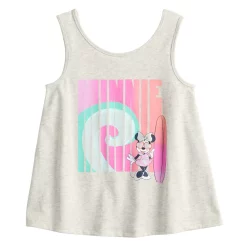 Girls 4-12 Disney Minnie Mouse Surfboard Adaptive Sensory Graphic Tank Top by Jumping Beans®