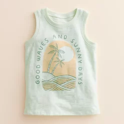 Baby & Toddler Little Co. by Lauren Conrad Organic Muscle Tank -kids pajamas set Sales 5539151 Mint Good Waves