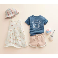 Baby & Toddler Girl Little Co. by Lauren Conrad Organic Lettuce-Edge Tank Dress -kids pajamas set Sales 5539321 ALT9