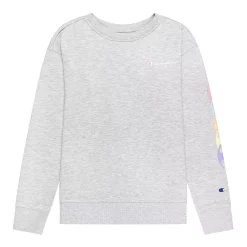 Girls 7-16 Champion® Overlap Repeat Fleece Sweatshirt -kids pajamas set Sales 5548554 Gray