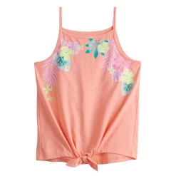 Girls 4-12 Jumping Beans® Tie Front Graphic Tank Top -kids pajamas set Sales 5556767 Coral