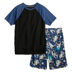 Boys 5-16 Sonoma Goods For Life® Top & Shorts Pajama Set -kids pajamas set Sales 5560226 Blue Space