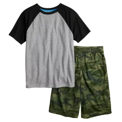 Boys 5-16 Sonoma Goods For Life® Top & Shorts Pajama Set -kids pajamas set Sales 5560226 Green Camo