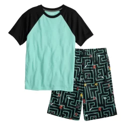 Boys 5-16 Sonoma Goods For Life® Top & Shorts Pajama Set -kids pajamas set Sales 5560226 Teal Gaming