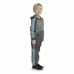 Boys 4-7 adidas Melange Fleece 3-Stripe Raglan Hoodie & Jogger Pants Set 15 Boys 4-7 adidas Melange Fleece 3-Stripe Raglan Hoodie & Jogger Pants Set -kids pajamas set Sales 5565370 ALT6