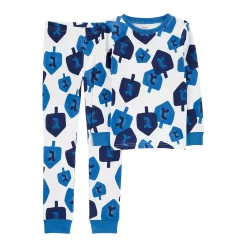 Boys 4-14 Carter's Holiday Snug Fit 2-Piece Pajama Set -kids pajamas set Sales 5573547 Blue Hanukkah