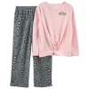 Girls 4-14 Carter's Leopard Top & Fleece Bottoms Pajama Set -kids pajamas set Sales 5576231