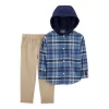 Toddler Boy Carter's Plaid Hooded Button-Front Shirt & Pants Set 2 Toddler Boy Carter's Plaid Hooded Button-Front Shirt & Pants Set -kids pajamas set Sales 5576419