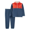 Toddler Boy Carter's Fleece Quarter Zip Pullover & Jogger Pants Set 1 Toddler Boy Carter's Fleece Quarter Zip Pullover & Jogger Pants Set -kids pajamas set Sales 5576437