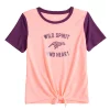 Girls 6-20 SO® Graphic Tie Front Tee in Regular & Plus -kids pajamas set Sales 5579411 Kind Heart
