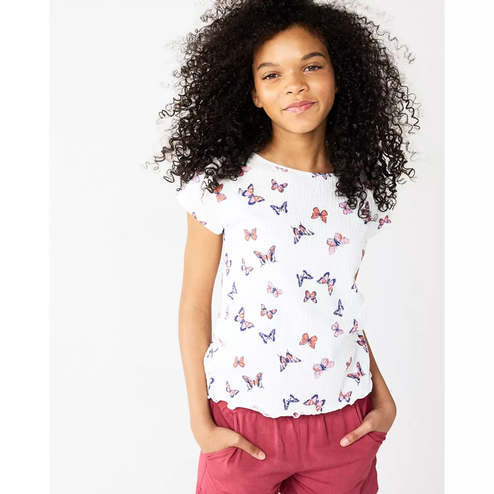 Girls 6-20 SO® Textured Tee in Regular & Plus 6 Girls 6-20 SO® Textured Tee in Regular & Plus - Image 4