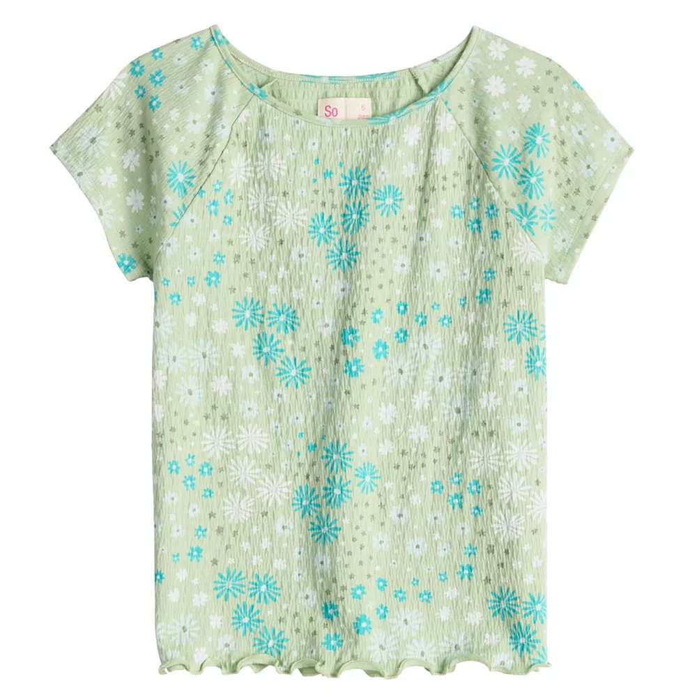 Girls 6-20 SO® Textured Tee in Regular & Plus 4 Girls 6-20 SO® Textured Tee in Regular & Plus - Image 2
