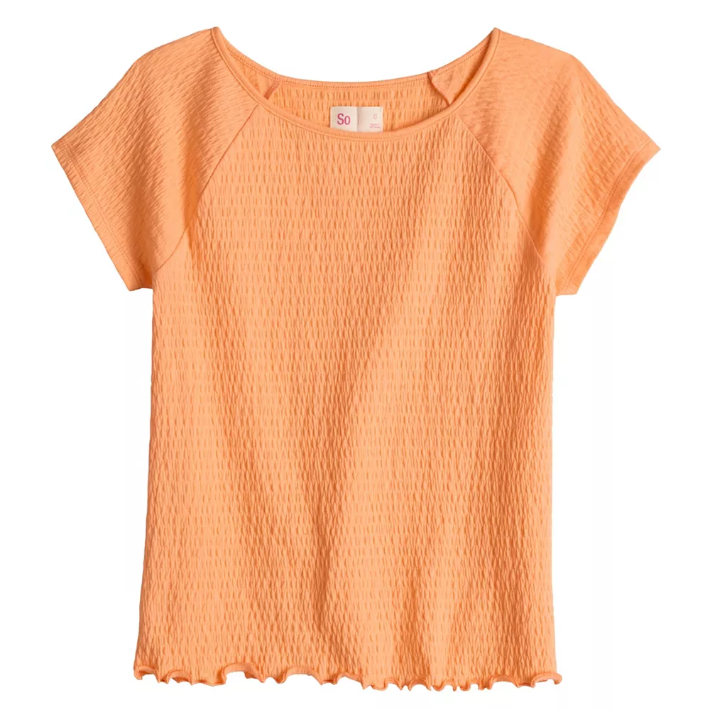 Girls 6-20 SO® Textured Tee in Regular & Plus 5 Girls 6-20 SO® Textured Tee in Regular & Plus - Image 3
