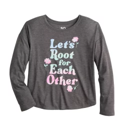 Girls 6-20 SO® Long Sleeve Drop Shoulder Graphic Tee in Regular & Plus -kids pajamas set Sales 5580024 Root Each Other