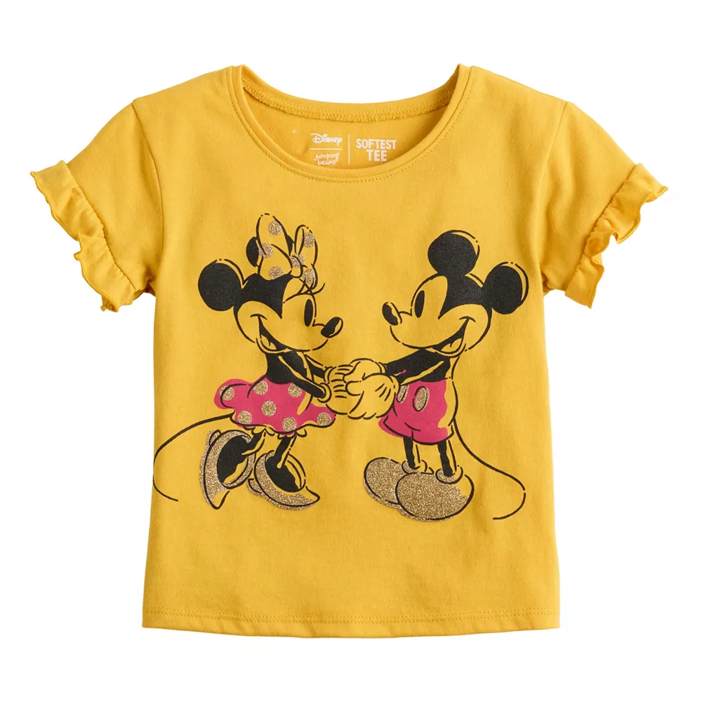 Toddler Girl Disney Mickey Mouse & Minnie Mouse Ruffle Sleeve Graphic Tee by Jumping Beans® 3 Toddler Girl Disney Mickey Mouse & Minnie Mouse Ruffle Sleeve Graphic Tee by Jumping Beans®