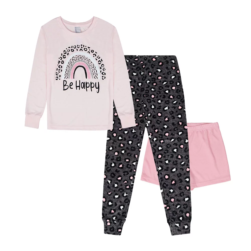 Girls 4-16 Jellifish Girls Knit 3 Piece Sleep Set 3 Girls 4-16 Jellifish Girls Knit 3 Piece Sleep Set