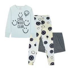 Girls 4-16 Jellifish Girls Knit 3 Piece Sleep Set 8 Girls 4-16 Jellifish Girls Knit 3 Piece Sleep Set -kids pajamas set Sales 5582876 Smiley