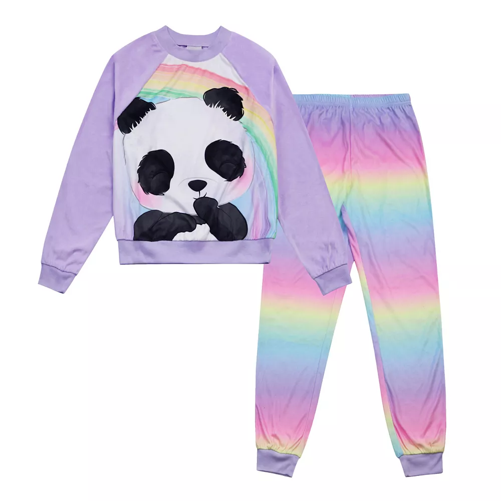 Girls 4-16 Jellifish Knit 2 Piece Sleep Set 5 Girls 4-16 Jellifish Knit 2 Piece Sleep Set - Image 3