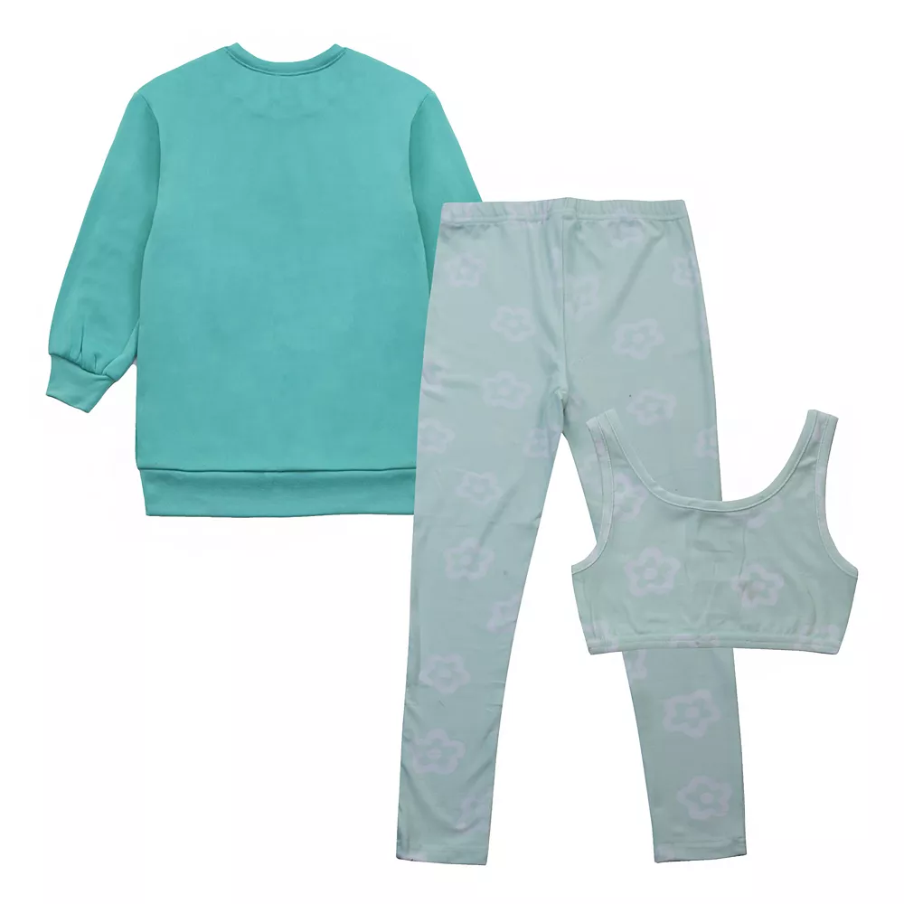 Girls 4-16 Jellifish Knit 3 Piece Sleep Set 5 Girls 4-16 Jellifish Knit 3 Piece Sleep Set - Image 3