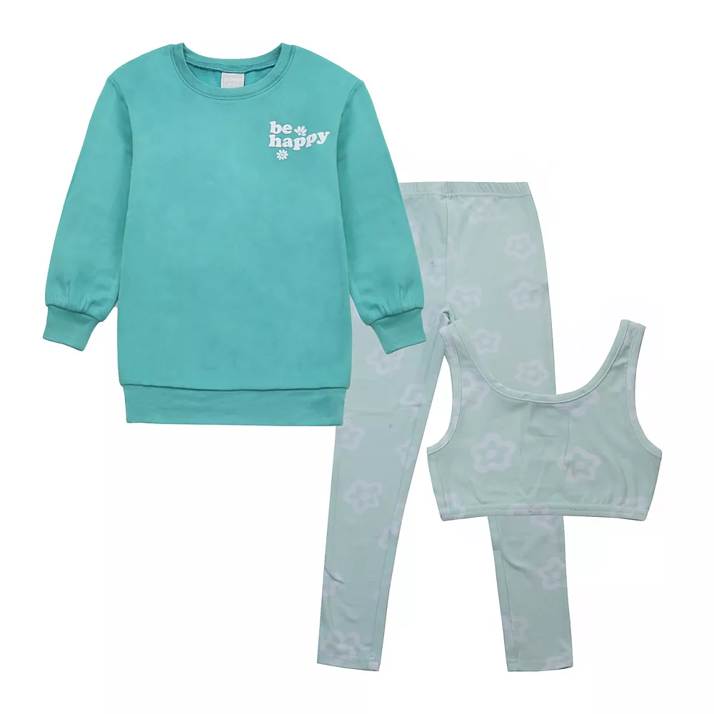Girls 4-16 Jellifish Knit 3 Piece Sleep Set 4 Girls 4-16 Jellifish Knit 3 Piece Sleep Set - Image 2