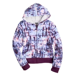 Girls 6-20 SO® Favorite Fleece Full Zip Top -kids pajamas set Sales 5582933 Purple Dye