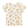 Girls 4-12 Jumping Beans® Ruffle Sleeve Tee -kids pajamas set Sales 5583194 Sunflower Ivory
