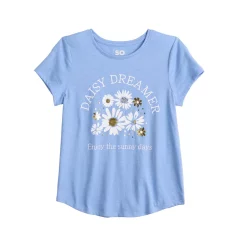 Girls 7-16 SO® Graphic Tee in Regular & Plus -kids pajamas set Sales 5583951 Daisy Dreamer