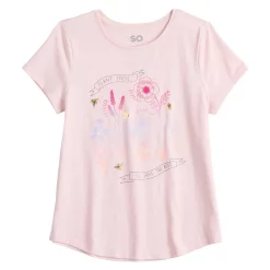 Girls 7-16 SO® Graphic Tee in Regular & Plus -kids pajamas set Sales 5583951 Floral