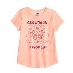 Girls 7-16 SO® Graphic Tee in Regular & Plus -kids pajamas set Sales 5583951 Pink Grow