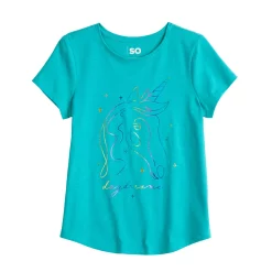 Girls 7-16 SO® Graphic Tee in Regular & Plus -kids pajamas set Sales 5583951 Teal Unicorn