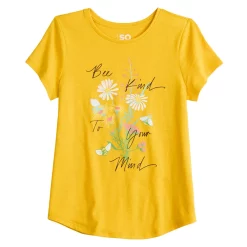 Girls 7-16 SO® Graphic Tee in Regular & Plus -kids pajamas set Sales 5583951 Yellow Be Kind