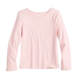 Girls 4-12 Jumping Beans® Long-Sleeve Basic Tee -kids pajamas set Sales 5584293 Light Pink