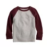 Toddler Boy Jumping Beans® Thermal Raglan Tee -kids pajamas set Sales 5585811 Gray Burgundy