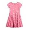 Toddler Girl Jumping Beans® Short Sleeve Printed Skater Dress -kids pajamas set Sales 5587478 Pink Flowers