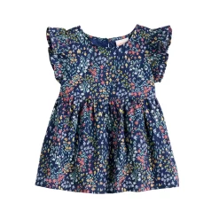 Toddler Girl Jumping Beans® Flutter Sleeve Baby Doll Top -kids pajamas set Sales 5587610 Floral Navy