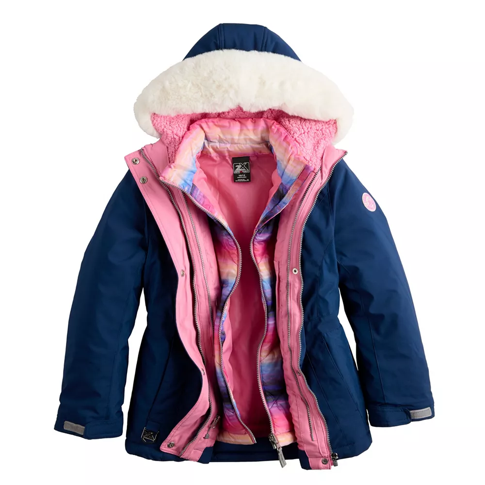 Girls 4-18 ZeroXposur 3-in-1 Heavyweight Systems Jacket 4 Girls 4-18 ZeroXposur 3-in-1 Heavyweight Systems Jacket - Image 3