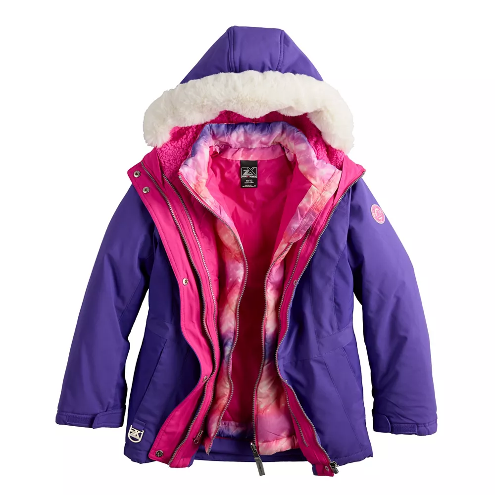 Girls 4-18 ZeroXposur 3-in-1 Heavyweight Systems Jacket 3 Girls 4-18 ZeroXposur 3-in-1 Heavyweight Systems Jacket - Image 2