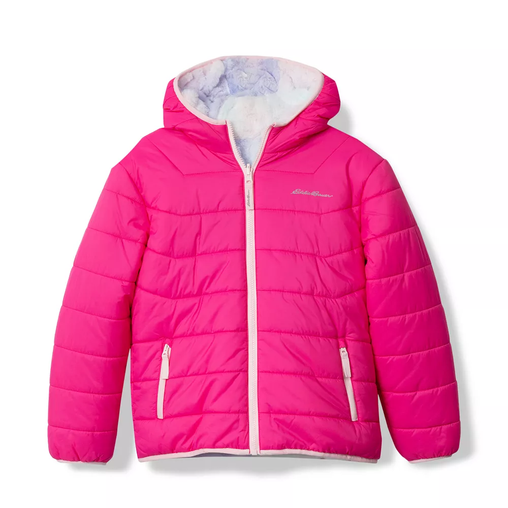 Girls 4-16 Eddie Bauer Reversible Faux Fur Heavyweight Jacket 4 Girls 4-16 Eddie Bauer Reversible Faux Fur Heavyweight Jacket - Image 2