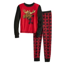 Boys 6-12 Cuddl Duds Top & Bottoms Pajama Set -kids pajamas set Sales 5588551 Red Moose