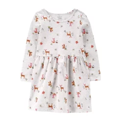 Toddler Girl Carter's Floral Jersey Dress -kids pajamas set Sales 5590238 Gray Critter