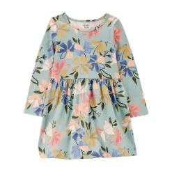 Toddler Girl Carter's Floral Jersey Dress -kids pajamas set Sales 5590238 Green Floral