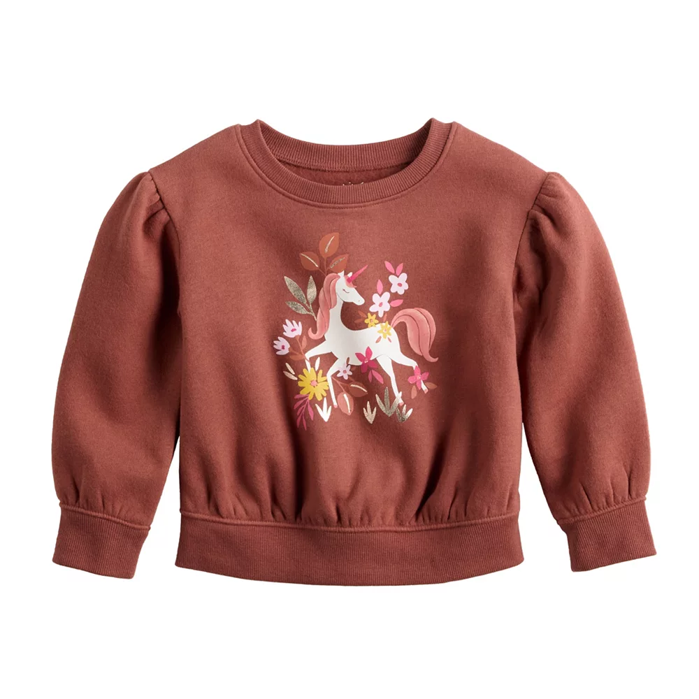 Toddler Girl Jumping Beans® Puff Sleeve Crewneck Sweatshirt 7 Toddler Girl Jumping Beans® Puff Sleeve Crewneck Sweatshirt - Image 5