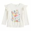 Girls 4-12 Jumping Beans® Adaptive Easy Dressing & Abdominal Access Ruffle Shoulder Graphic Tee -kids pajamas set Sales 5592279 Ivory Dino