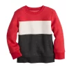 Toddler Boy Jumping Beans® Colorblock Fleece Pullover Sweatshirt -kids pajamas set Sales 5592843 Red Ivory