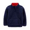 Toddler Boy Carter's Quarter Zip Sherpa Pullover -kids pajamas set Sales 5593838 Navy