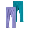 Girls 4-12 Jumping Beans® 2-Pack Solid-Design Rib Leggings -kids pajamas set Sales 5596645 Peri Lane