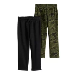 Toddler Boy Jumping Beans® Fleece Open Leg Sweatpants 2-Pack -kids pajamas set Sales 5597465 Camo Black