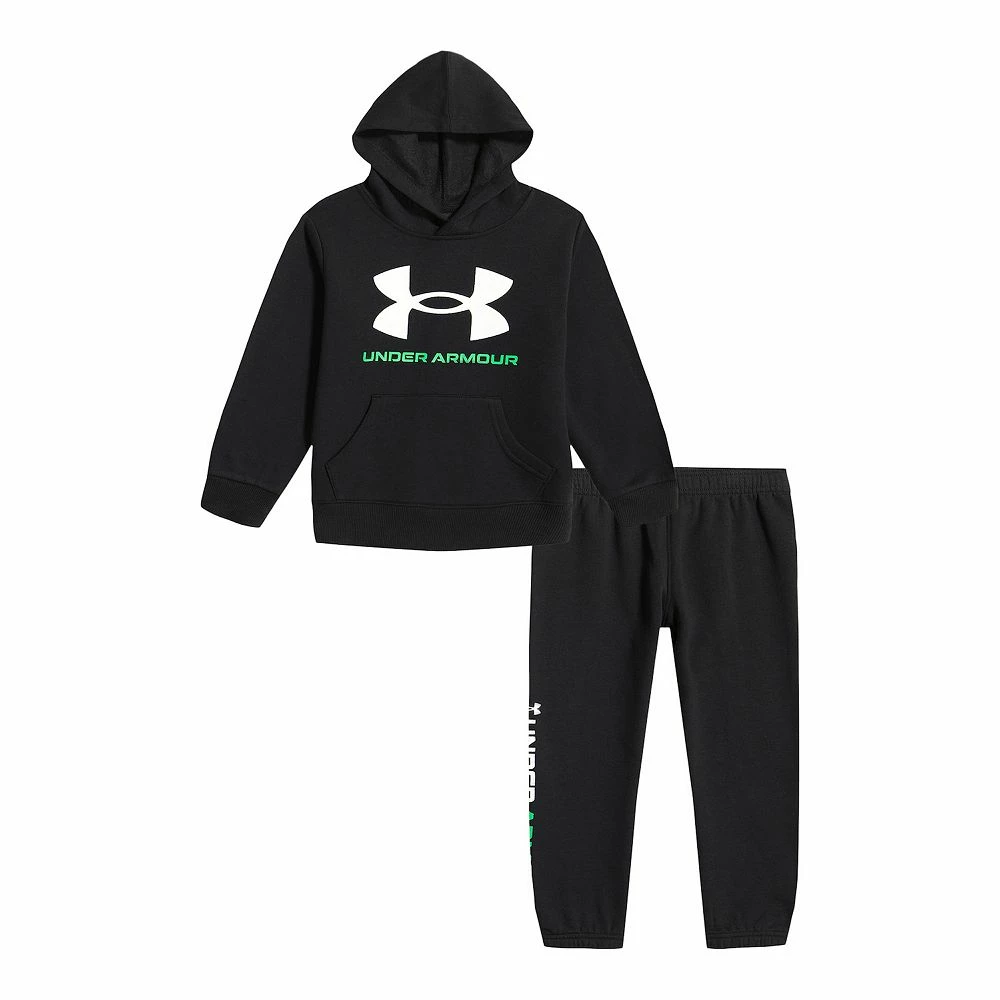 Boys 4-7 Under Armour Black & Green Logo Graphic Hoodie & Wordmark Jogger Pants Set 3 Boys 4-7 Under Armour Black & Green Logo Graphic Hoodie & Wordmark Jogger Pants Set