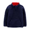 Boys 4-14 Carter's Quarter Zip Sherpa Pullover -kids pajamas set Sales 5601758 Navy